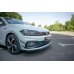 Накладка сплиттер на передний бампер Вариант 4 на Volkswagen Polo VI GTI